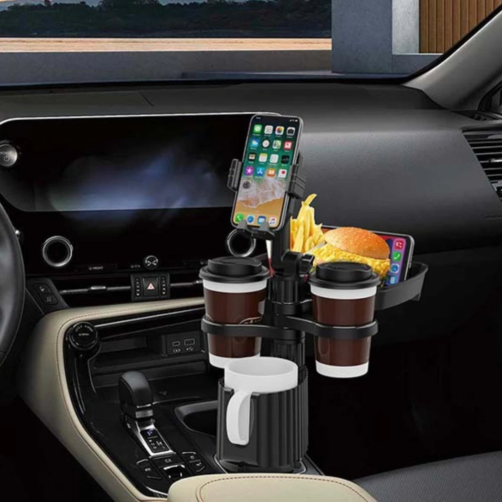 Car Cup Holder Expander 360° Rotating Beverage Coffee Holder Phones Stand Multi Functional Durable and Stable Car Cup Holder