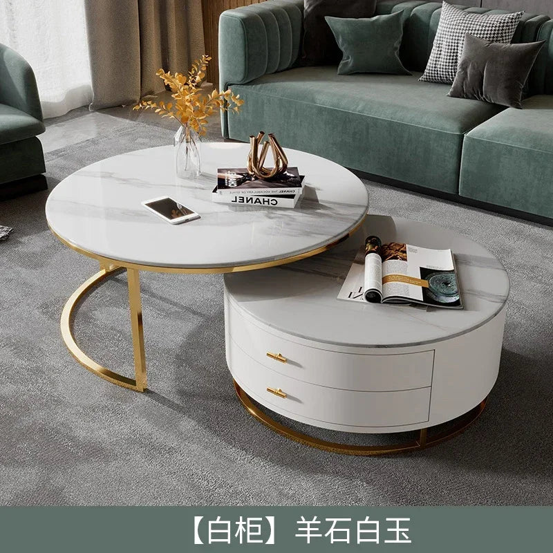 Design Nordic Coffee Tables Modern Storage Luxury Simple Aesthetic Coffee Tables Unique Marble Mesa Centro Living Room Furniture