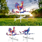 wolf Rooster Weathervane Outdoor Animals Garden Decorations Metal Weathervanes Wind Spinner for Garden Farmhouse Backyard