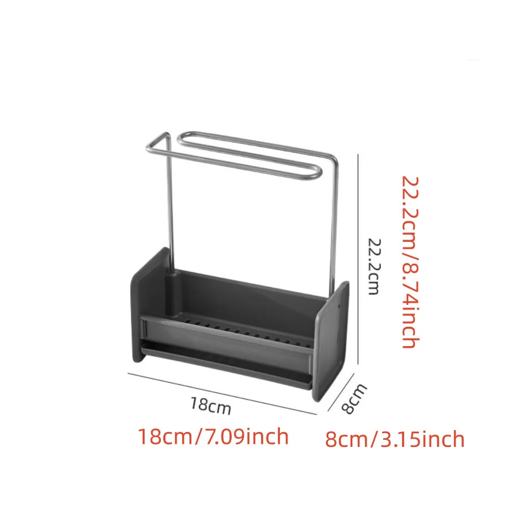 New Plastic Kitchen Sink Drain Rack Multipurpose Stable Sink Shelf Durable Dishcloth Towel Rack Kitchen