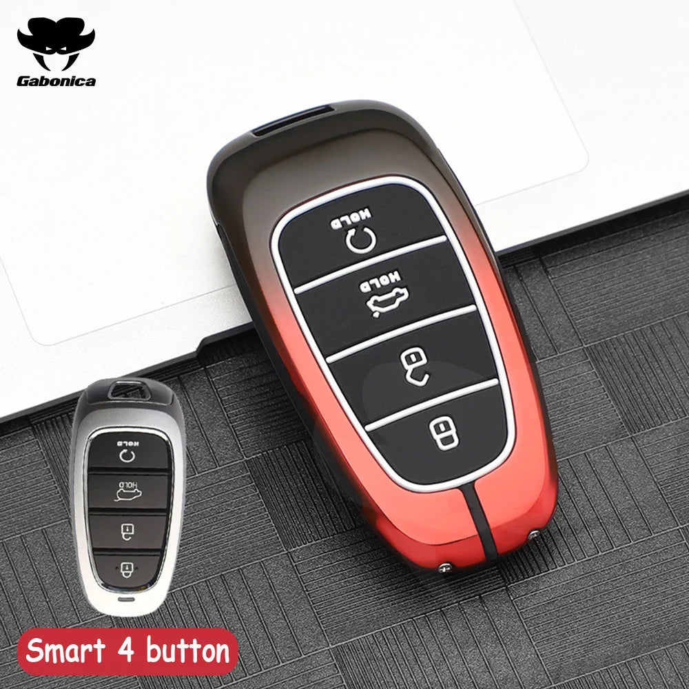 3 4 Buttons New Car Smart Key Case Cover For Hyundai N Performance Tucson Solaris Sonata Hybrid NEXO NX4 Santafe dn8 Accessories