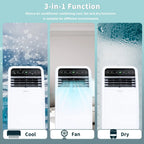 Shinco 8,000 BTU Portable Air Conditioner, AC Unit with Built-in Cool, Dehumidifier & Fan Modes for Room up to 200 sq.ft