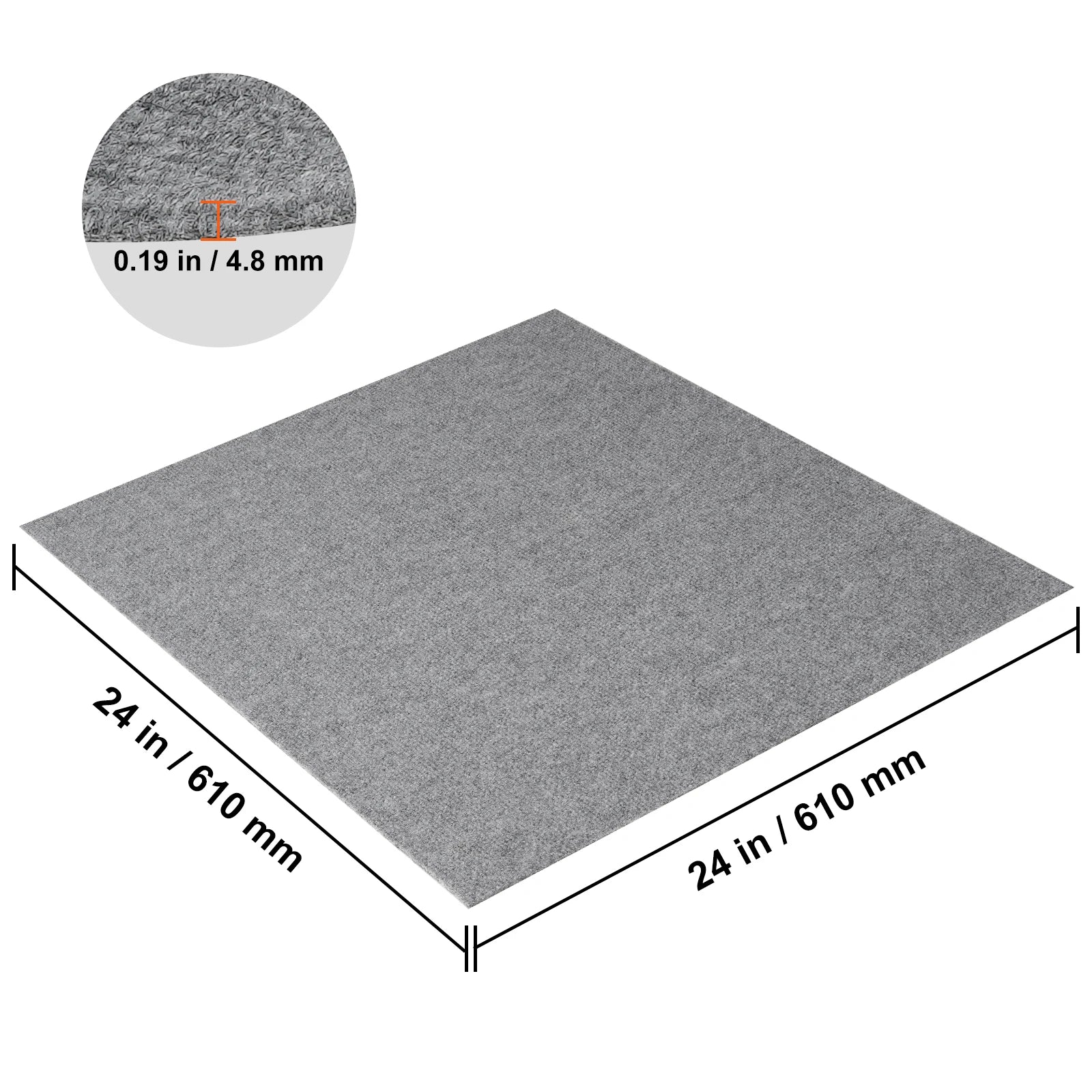 VEVOR Carpet Tiles Peel & Stick Self Adhesive Carpet Floor Tile Soft Padded Carpet Tiles for Bedroom Living Room Indoor Outdoor