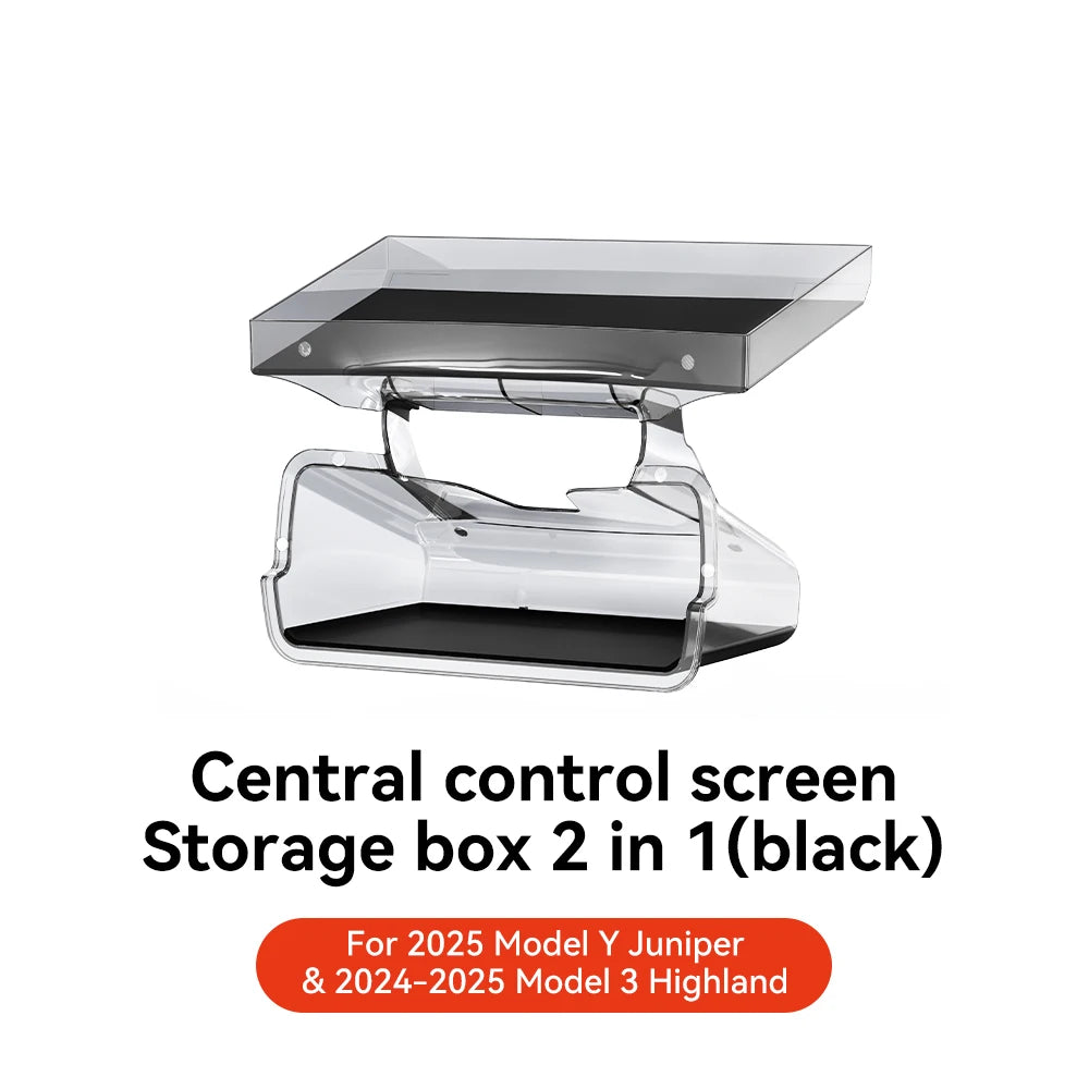 YZ Hidden Screen Storage Box For Tesla Model 3 Y Highland Juniper 2021-2025 Magnetic Magsafe Hidden Large Space Storage Box