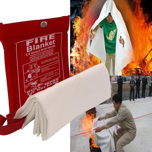 Customizable Safety Fire Blanket Fiberglass Emergency Survival Fire Shelter Extinguisher Flame Retardant Protection For Kitchen