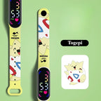 Pokemon Watch Pikachu Gengar, LED Digital Waterproof Watch for Kids, Electronic Wristwatch Boys Girls Birthday Gift