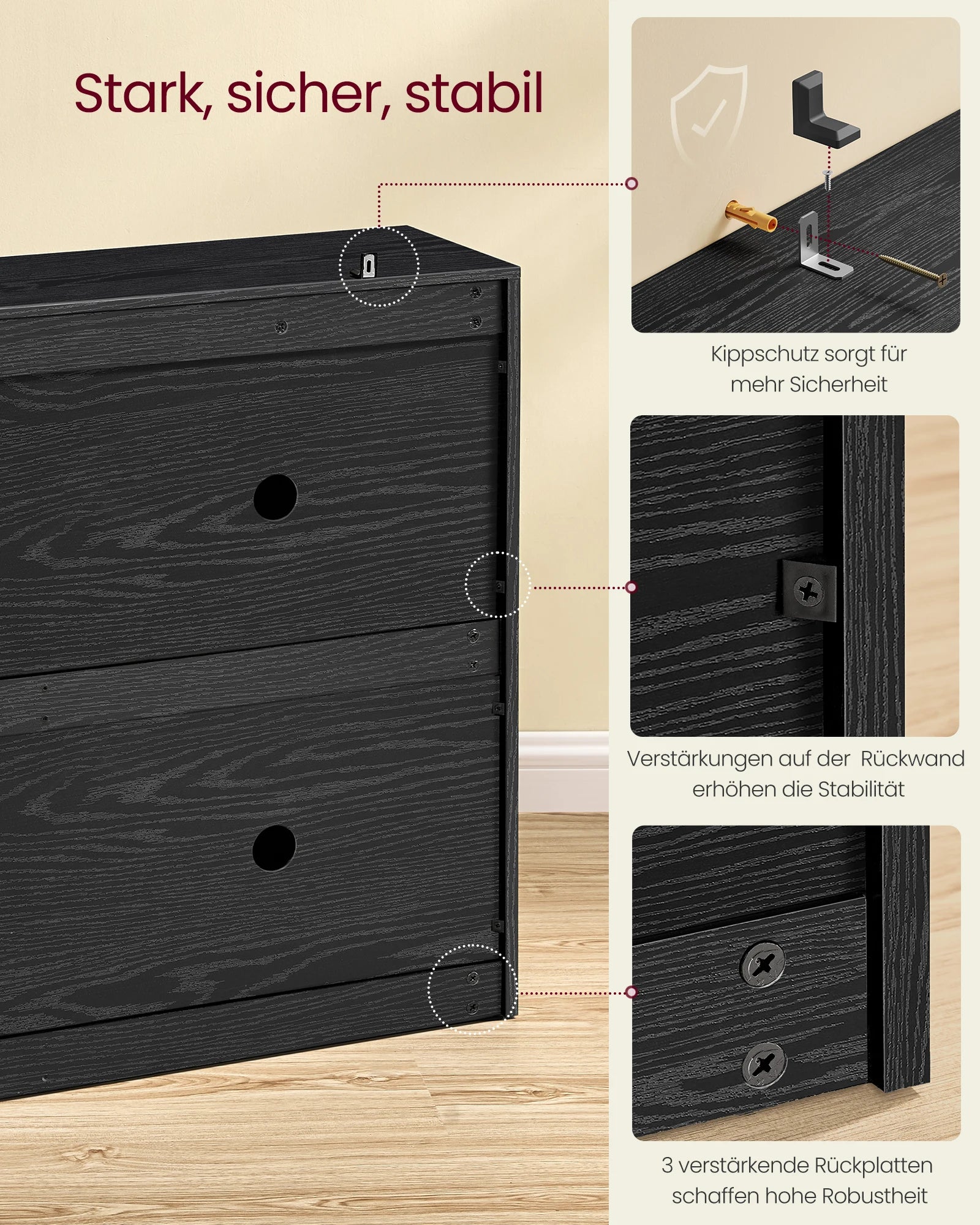 Shoe Cabinet 4 Flaps Shoe Tipper shoe rack Shoe storage Adjustable Partition Wall for 16-28 Pairs shoes Hallway