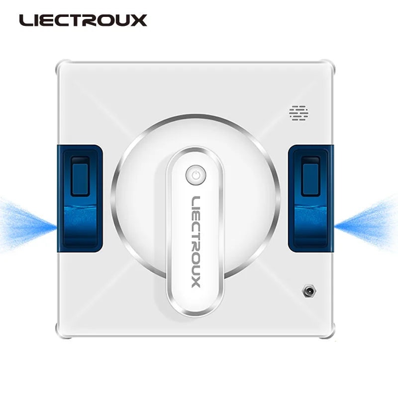 Robot Window Cleaner LIECTROUX YW509, Dual Water Spray,Home Wall Glass Window Robot Vacuum Cleaner,Strong Vacuum,Smart Memory