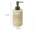 Luxury Travertine Bathroom accessories Toothbrush Holder Soap Dispenser Dish Natural Marble Home Modern Decoration