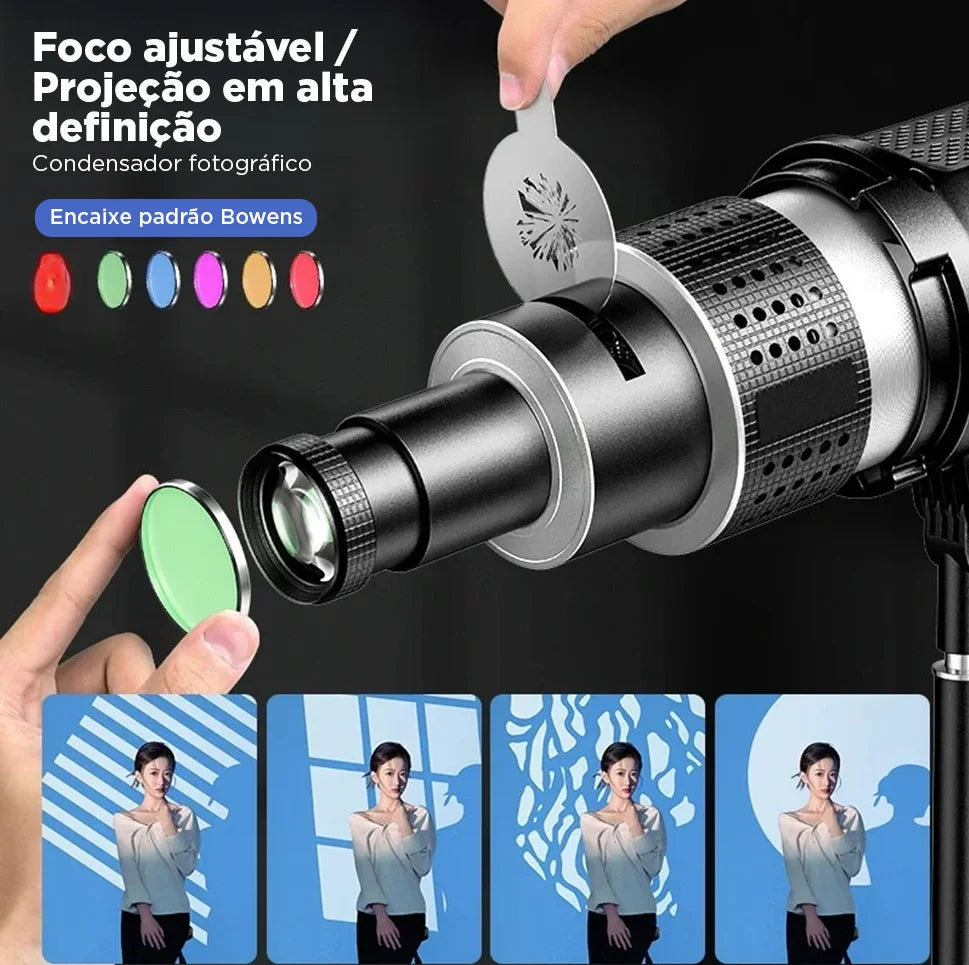 VEDO Photography Flash Snoot Conical Lens Kit Video Modeling Shape Photo Studio With Optical Spotlight 35 Gobo