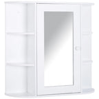 Homcom Bathroom Cabinet with Mirror with 1 Door 2 Interior Shelves 66X17X63 cm