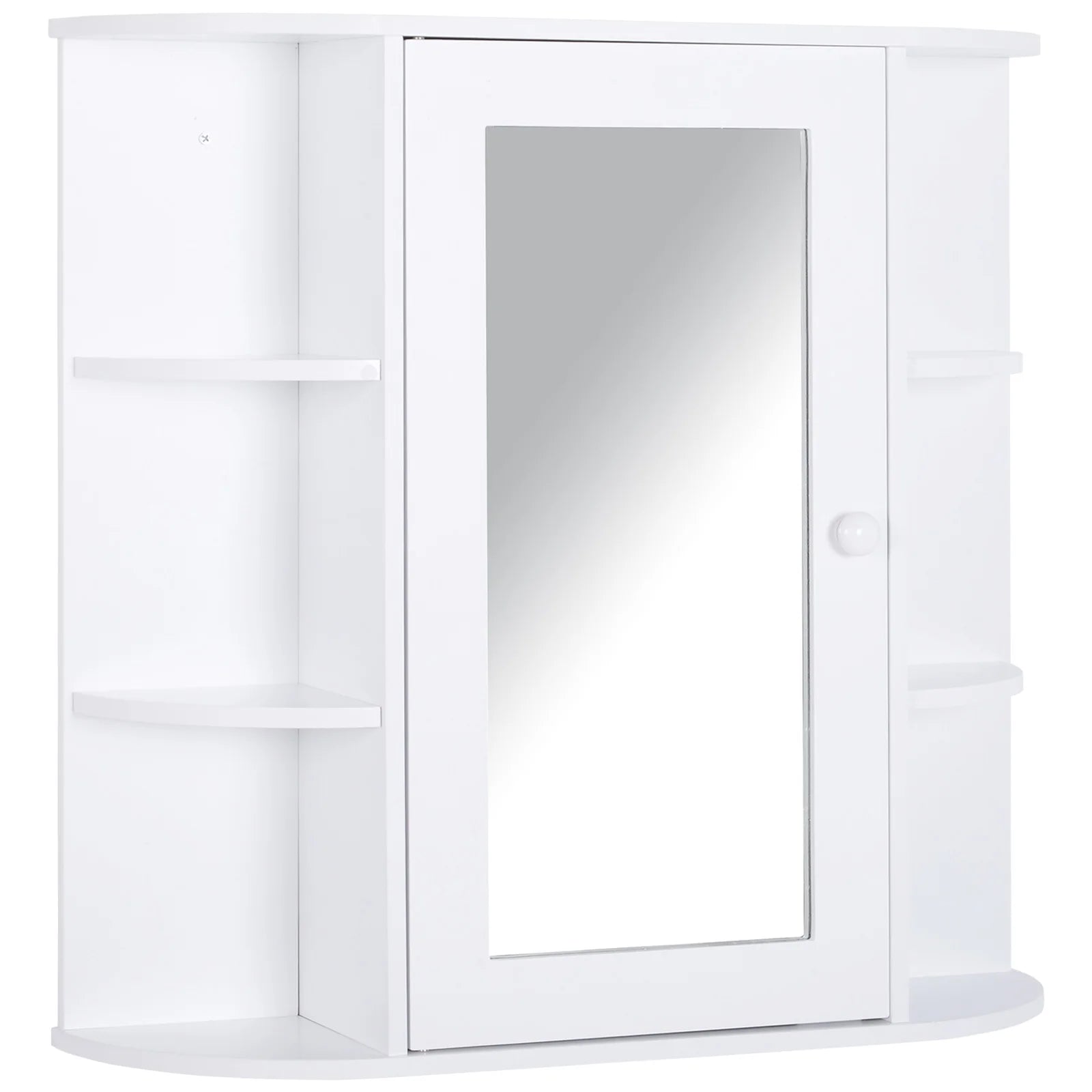 Homcom Bathroom Cabinet with Mirror with 1 Door 2 Interior Shelves 66X17X63 cm
