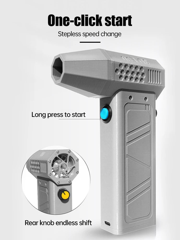 Turbo Jet Fan Powerful Air Blower 140000RPM 52m/s Electric Blower Brushless Motor Handheld Duct Fan High-Performance Cyclone 송