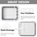 Kitchen Foldable Dish Rack  Storage Holder Drainer Bowl Tableware Plate Portable Drying Rack Home Dinnerware Dish Rack Organizer