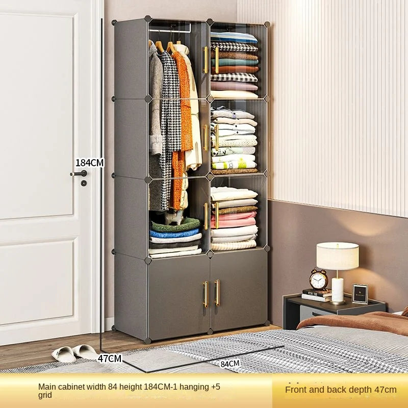 NEW Wardrobe Clothes Cabinets Dressers Cube Storage Locke Closet Plastic Collapsible Sturdy Home Bedroom Foldable Furniture