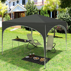 Waterproof Collapsible Canopy 3x3m Garden Gazebo Party Tent Pop-Up Pavilion with Semicircle Roof for Outdoor Market