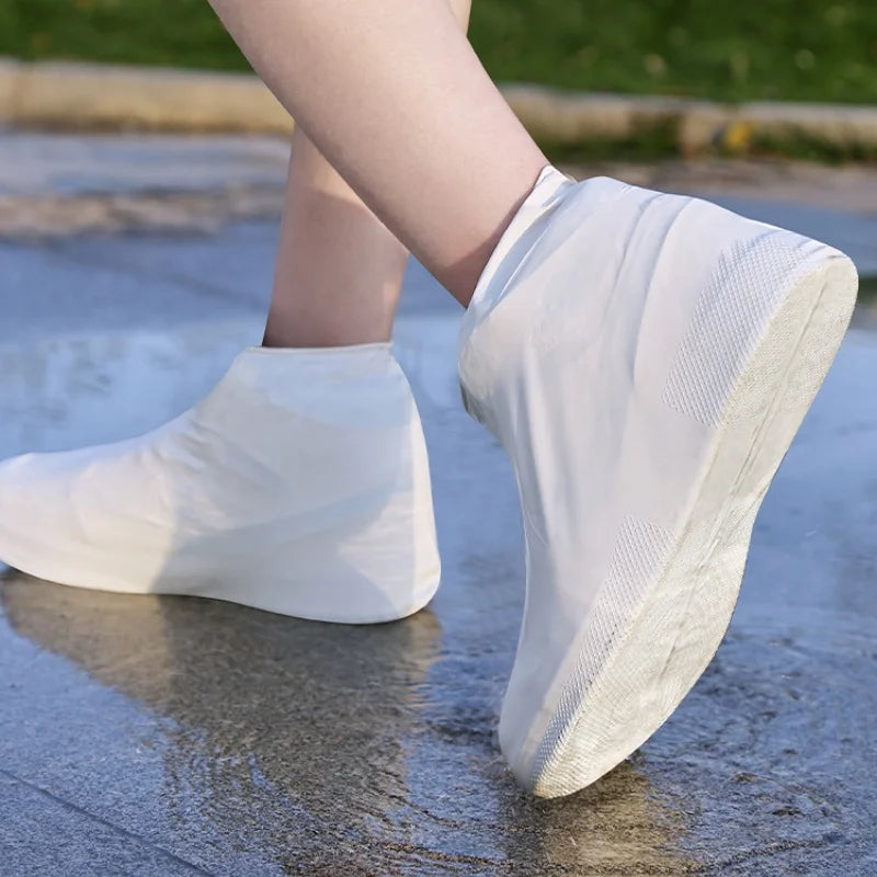 New Thickened Silicone Shoe Covers WaterProof Rubber Rain Boot Covers Reusable Non-slip Rain Shoes Outdoor Rain Gear Accessories