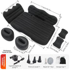 Upgraded Inflatable Travel Mattress for Car - SUV Air Bed with Flocking Surface - Portable Camping Mat for Home, Outdoor & Road