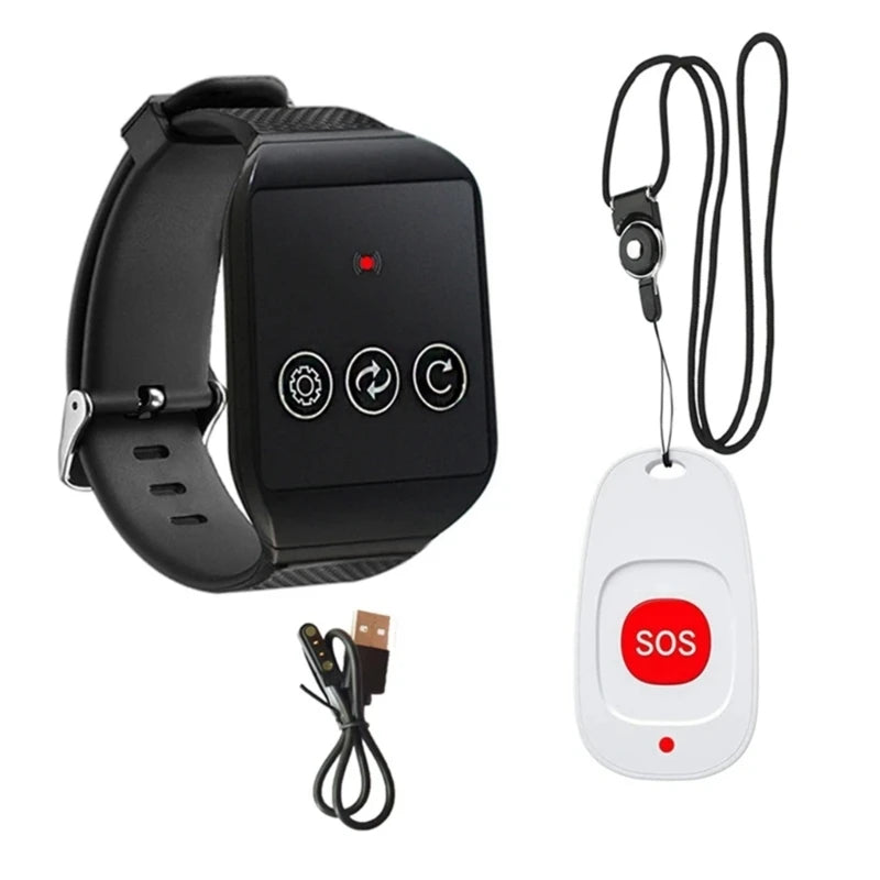 Multifunctional Wireless Calling Bells Vibrating Alert Watch Elderly Patient Call System Senior Care Wireless Dropshipping