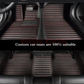 Striped Pu Leather Customized 5D Car Floor Mat for Alfa Romeo Giulia 2015-2021 Stelvio 2016-2021 Interior Accessories Carpet