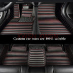 Striped Pu Leather Customized 5D Car Floor Mat for Alfa Romeo Giulia 2015-2021 Stelvio 2016-2021 Interior Accessories Carpet