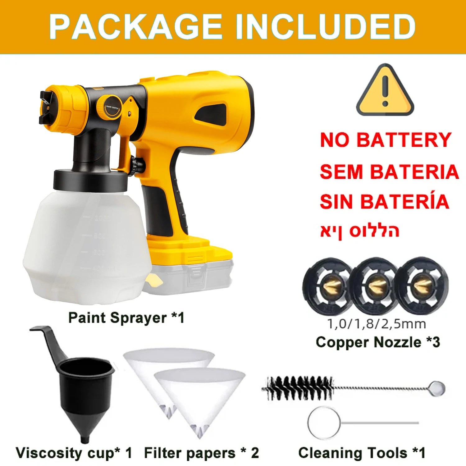 1500W Electric Cordless Spray Gun HVLP Paint Sprayer For Makita 18V Battery Furniture Coating Airbrush For Dewalt 20V Battery