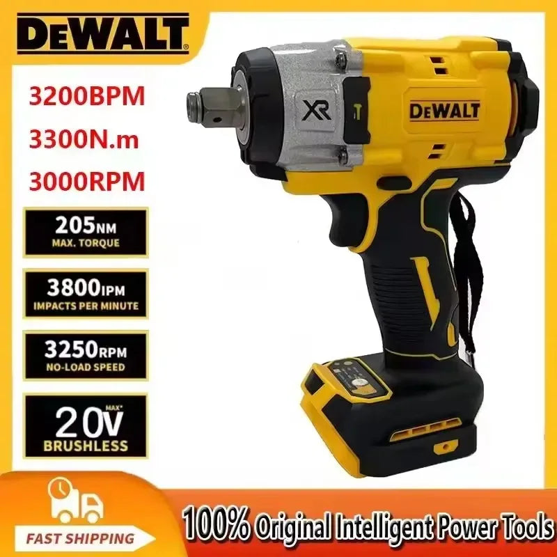 DEWALT Wireless Electric Wrench 3250RPM Brushless Impact Wrench 205Nm Energy Repair Tool for Automotive And Mechanical Work
