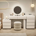 Solid wood cream style dresser chest integrated bedroom, modern simple makeup table light luxury high sense
