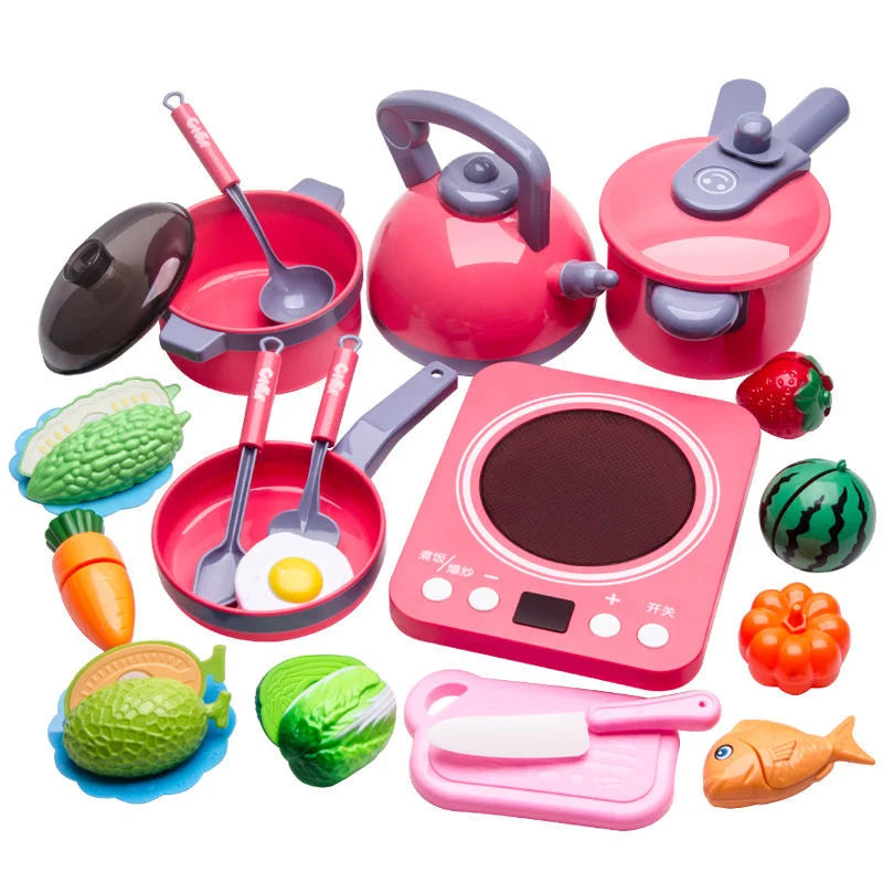 Kitchen Toys Simulation Food Barbecue Cooking Toys Children Educational Play House Interactive Toys For Girl boys