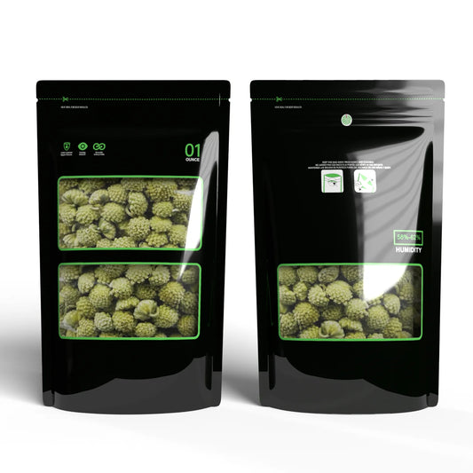1 Ounce 2oz 4oz 8oz 1Pound, Bags Lock & Seal Storage & Curing Bags Heat Sealable 58%-62% RH Terp Cultivation Pouches Smell proof