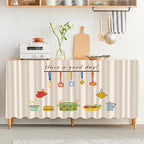 INS Kitchen Cabinet Curtain Self-Adhesive Half-curtains Cupboard Wardrobe Cover DustProof Short Curtains Home Decor Cortinas 커튼