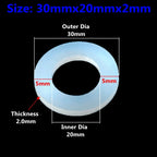 2-100PCS Silicone Flat Washer Silicone Gasket of Water Tank Interface Waterproof Gasket Thread Sealing Ring