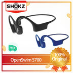 Shokz OpenSwim Shokz S700 Bone Conduction 4GB MP3 Music Player IP68 Waterproof Wireless Earphones for Swimming,Sports,Running