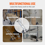 SucceBuy 550/375/220lbs Stair Climbing Cart Folding Trolley Heavy Duty with Handles Truck Frame for Warehouse Shopping Airport