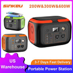 Portable Power Station: 600W/300W/200W Solar Generator for Camping & Home