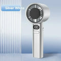 New 120th Speed Handheld Ice Coating Fan Digital Display Turbo Violent