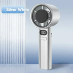 New 120th Speed Handheld Ice Coating Fan Digital Display Turbo Violent