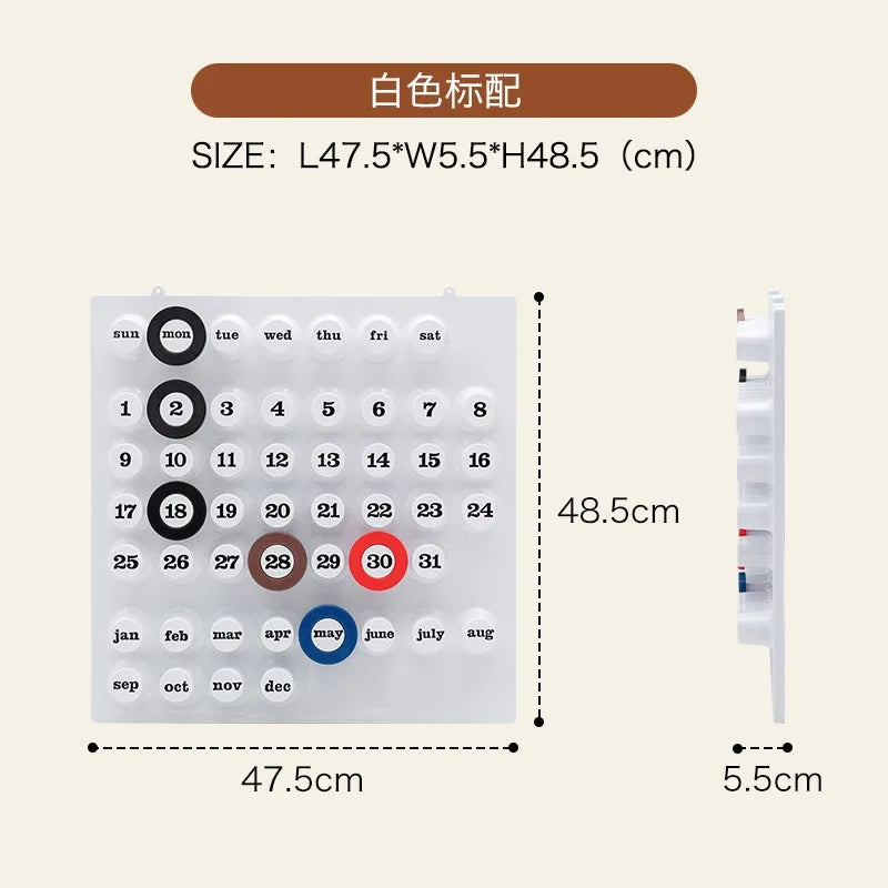 Euroway Ringdate Calendar Medieval Creative Perpetual Calendar Celebrity Home Decor Ornament Props Ultra-thin Plastic-CN