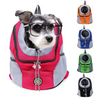 New Portable Double Shoulder Pet Carrier Backpack - Outdoor Travel Mesh