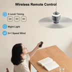 Ceiling Fan Camping Tent Air Circulator Cooler 12000mAh USB Rechargeab