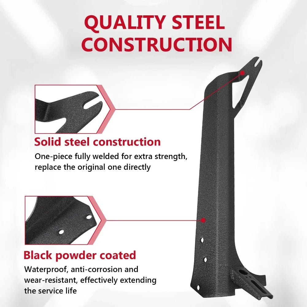 52 inch Straight LED Light Bar Bracket For Jeep Wrangler TJ 1997-2006 Off-Road Windshield A-pillar Work Light Base Holder