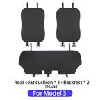 Comfortable Ice Silk Car Seat Covers for Tesla Model Y/3 (2018-2026) | Breathable