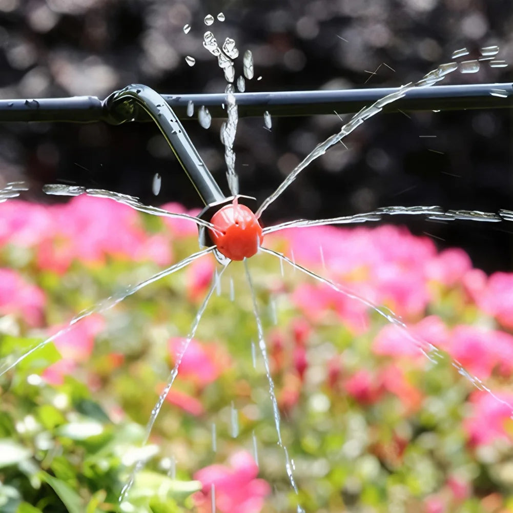 1000-100pcs Adjustable Irrigation Drippers Sprinklers 8 Holes Garden Potted Plant Water Dropper Head Watering Irrigation System
