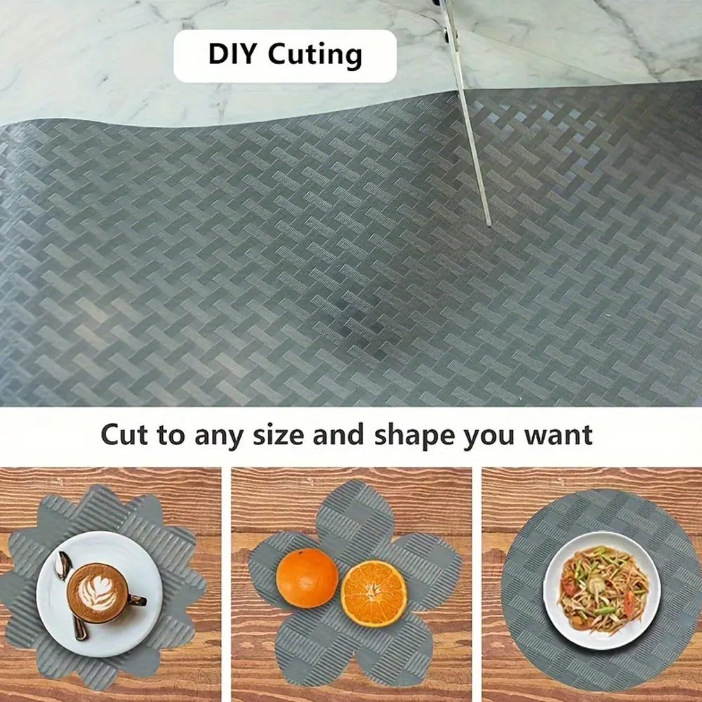 1pcs Cabinet DIY Drawer Liner Non Slip Drawer Liner Plastic Liner For Table Kitchen Cabinets Washable Refrigerator Liner