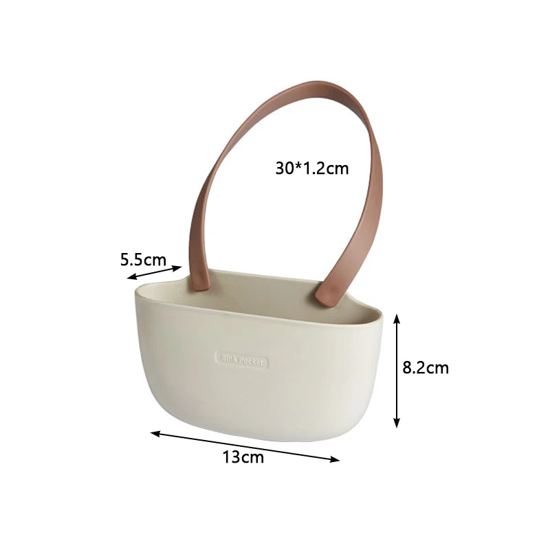 Kitchen Sink Holder Hanging Drain Basket Sponges Soap Holder Drying Rack Adjustable Drain Rack Faucet Holder Storage Organizer