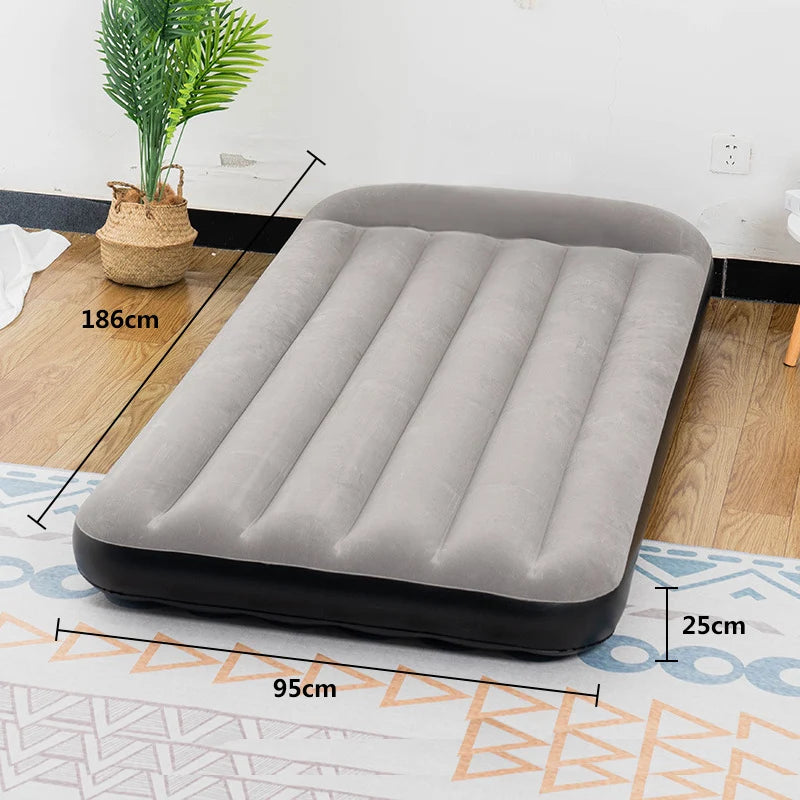 Air cushion inflatable mattress camping air cushion bed with built-in pillow foldable storage suitable for family camping travel