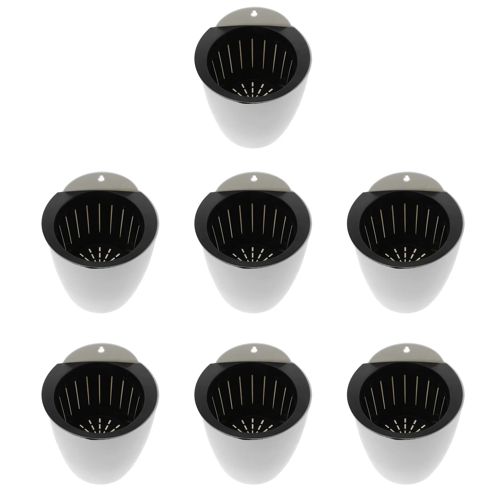 7 Pcs Flowerpot Pots Wall-mounted Self Watering Plastic Planters for Plants