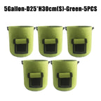 5/10Gallon Felt Plant Grow Bags Nonwoven Fabric Garden Potato Pot Greenhouse Vegetable Growing Bags Moisturizing Vertical Tools