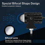 2Pcs Car LED Work Light Motorcycle Spotlight 8000LM Hi-Lo Beam Motorbike Fog Light 20Wx2 Driving Fog Lamp Headlamp Drive Light