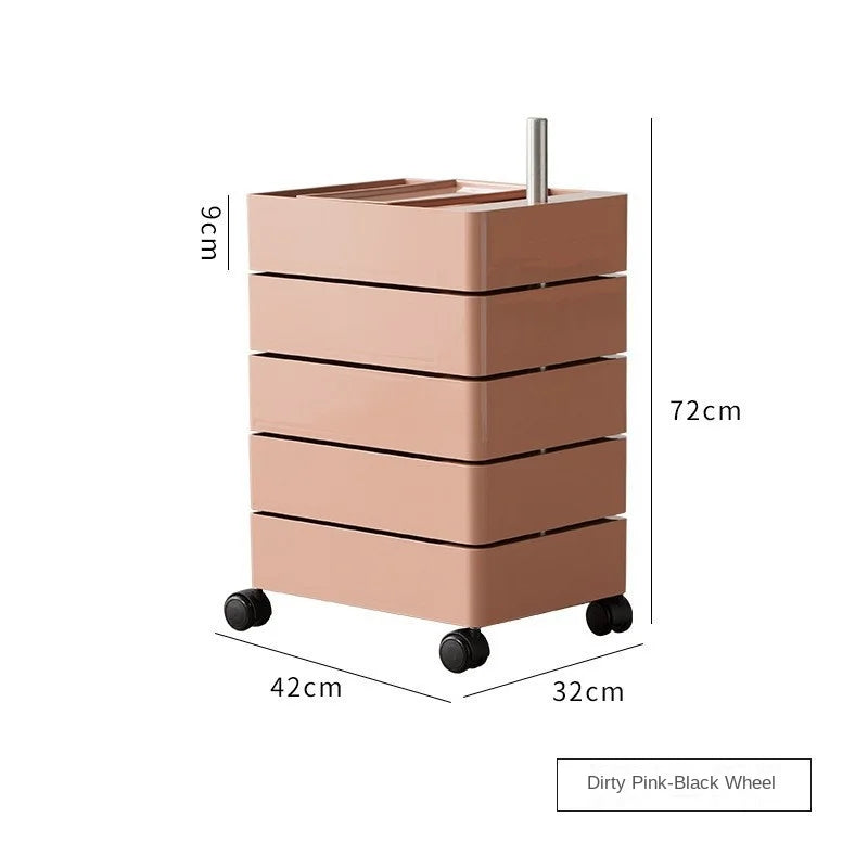 360 Rotating Storage Cabinet Movable Bedside Cabinet Ins Minimalist Nordic Internet Celebrity Cosmetics Multilayer File